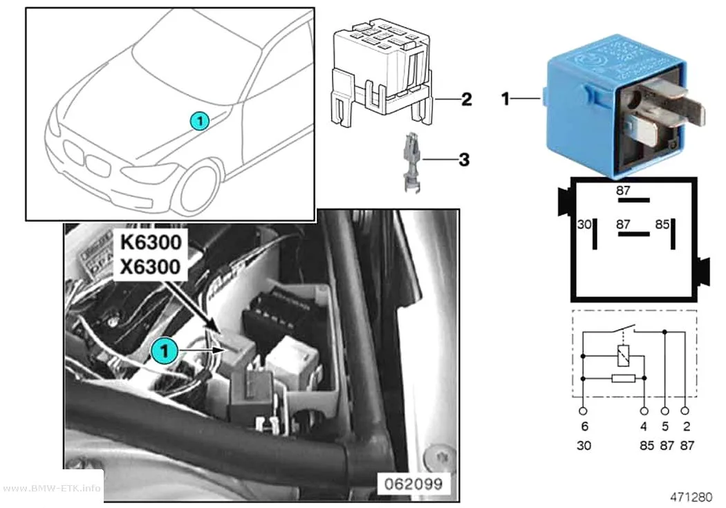 Šema: Relej DME-BMS46 K6300