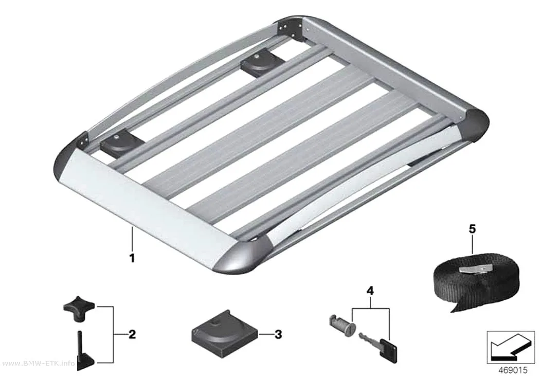Šema: Aluminijumska korpa za prtljag