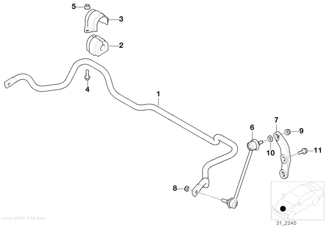Šema: Stabilizator, prednji
