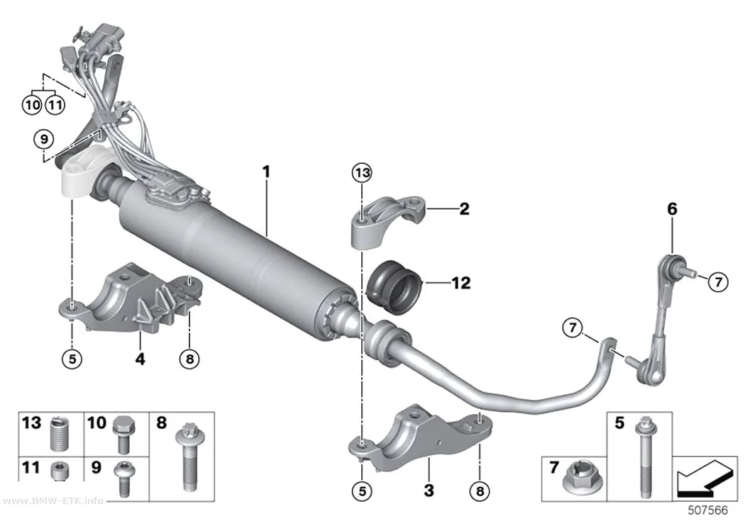 Šema: Prednji stabilizator / Dynamic Drive, pogon na sva četiri točka