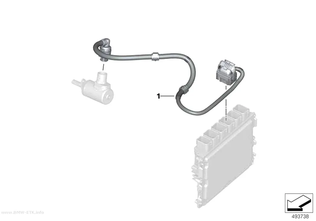Šema: Kablovski snop motora, servomotor Valvetronic