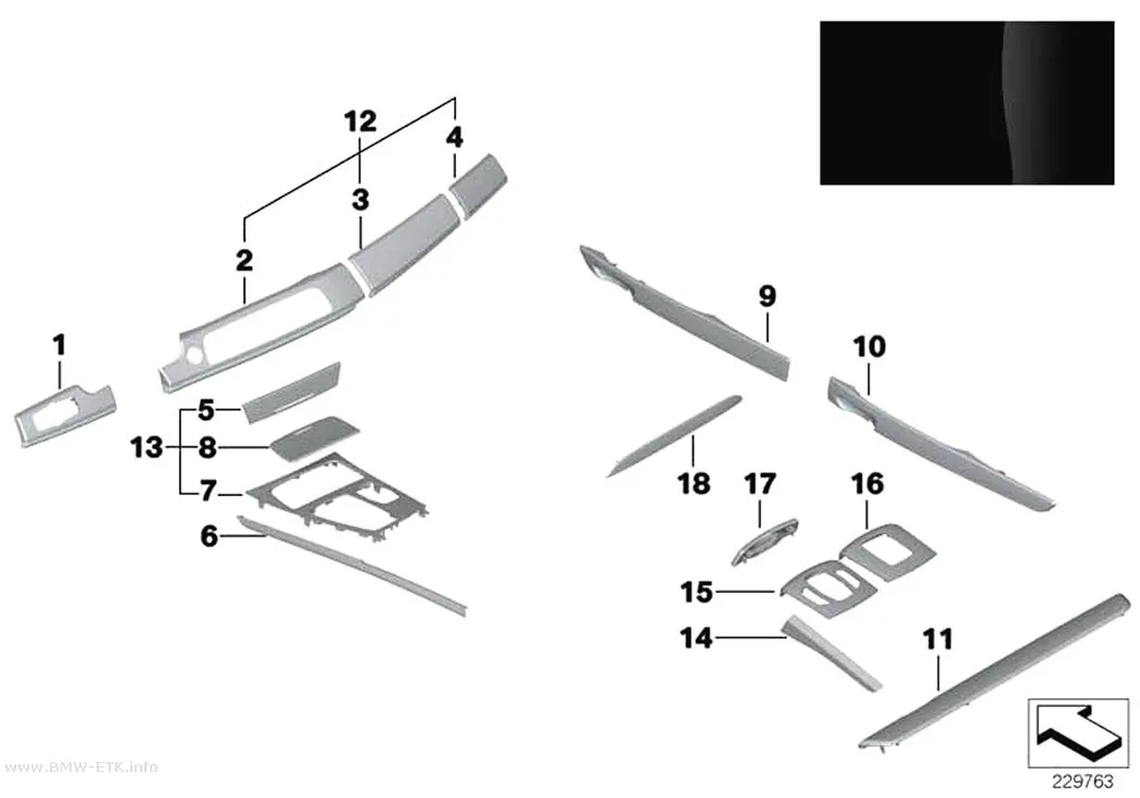 Šema: Individual drvo, crni klavirski lak