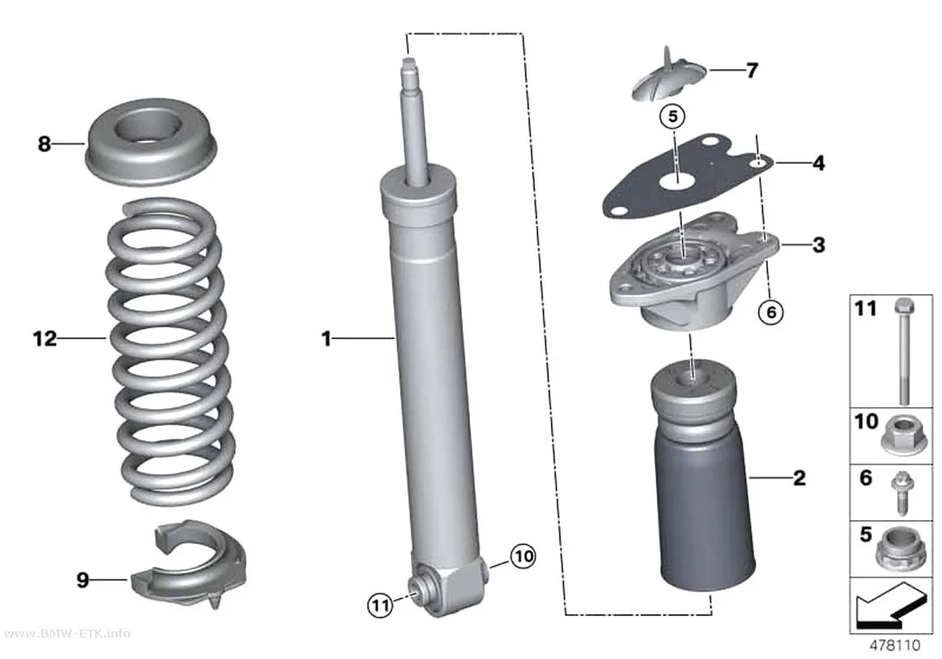 Šema: Amortizer zadnji
