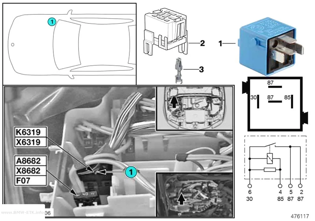Šema: Relej Valvetronic K6319a