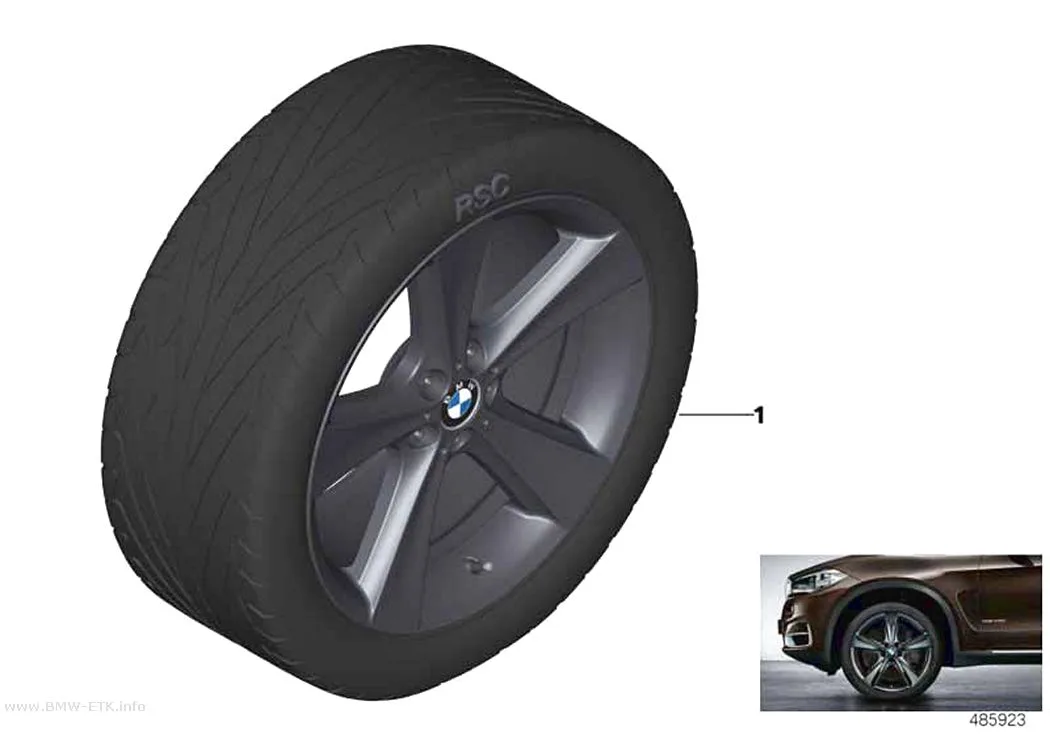 Šema: BMW aluminijumska felna, zvezdasti krakovi 128 - 21"