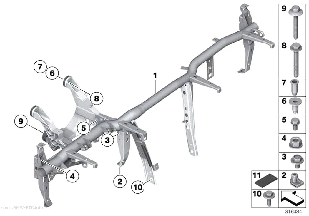 Šema: Nosač instrument table