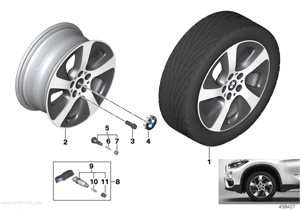 Šema: BMW aluminijumska felna turbine 561 - 17"