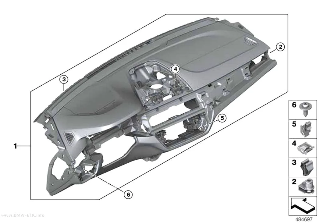Šema: Obloga instrument table