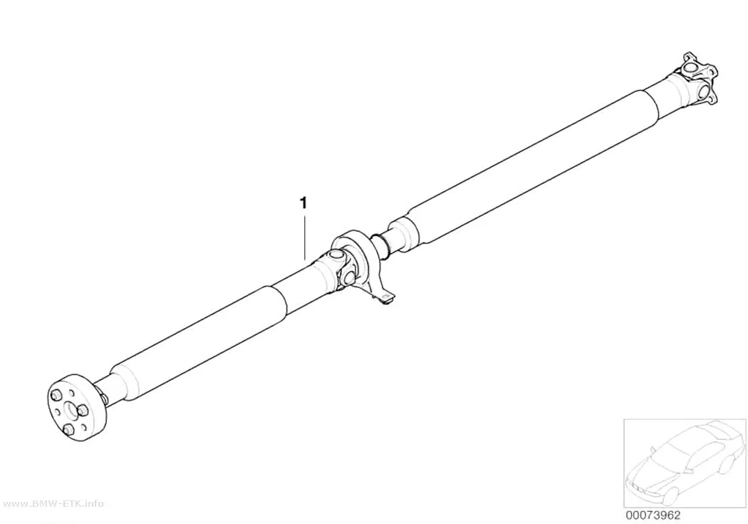 Šema: Kardansko vratilo sa zglobom