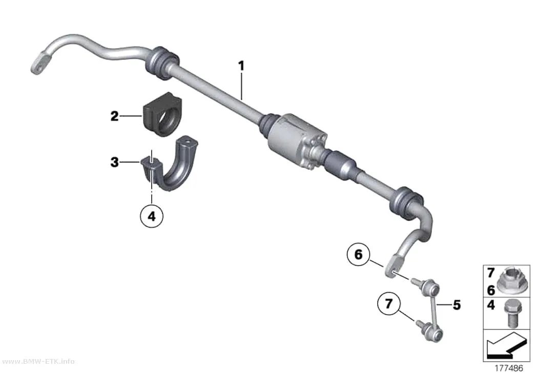 Šema: Zadnja stabilizatorska šipka / Dynamic Drive