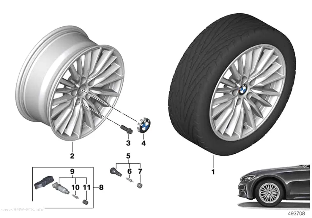 Šema: BMW aluminijumska felna dvostruki krakovi 771 - 17"