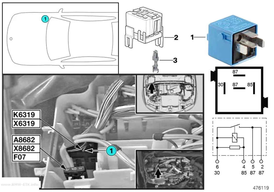 Šema: Relej Valvetronic K6319