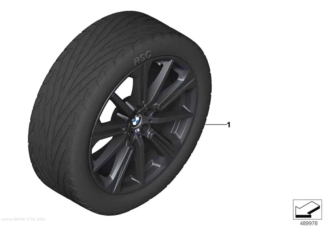 Šema: BMW aluminijumska felna M Performance zvezdasti krakovi 748M - 20"