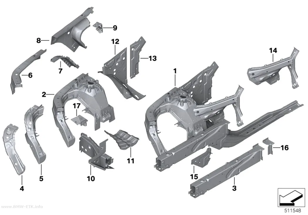 Šema: Kućište točka / nosač motora