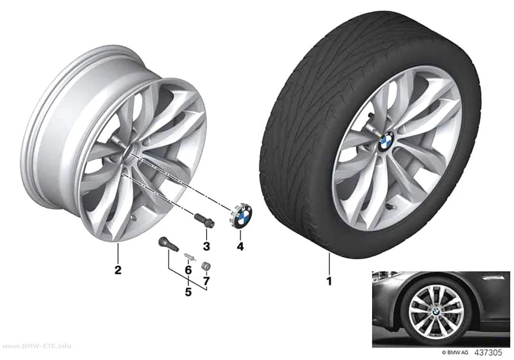Šema: BMW aluminijumska felna styling 609 - 18"