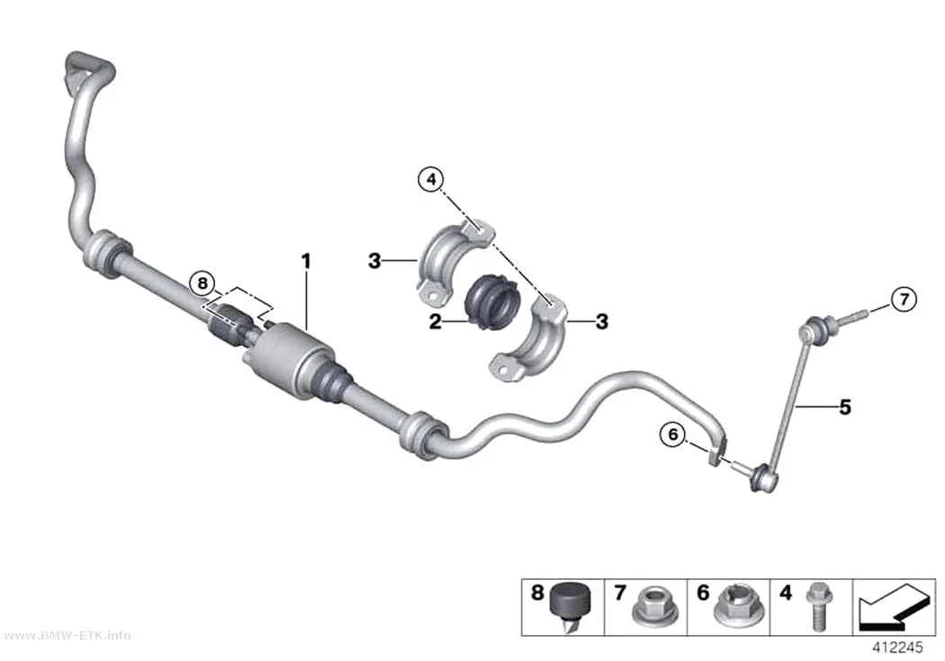 Šema: Prednja stabilizatorska šipka / Dynamic Drive