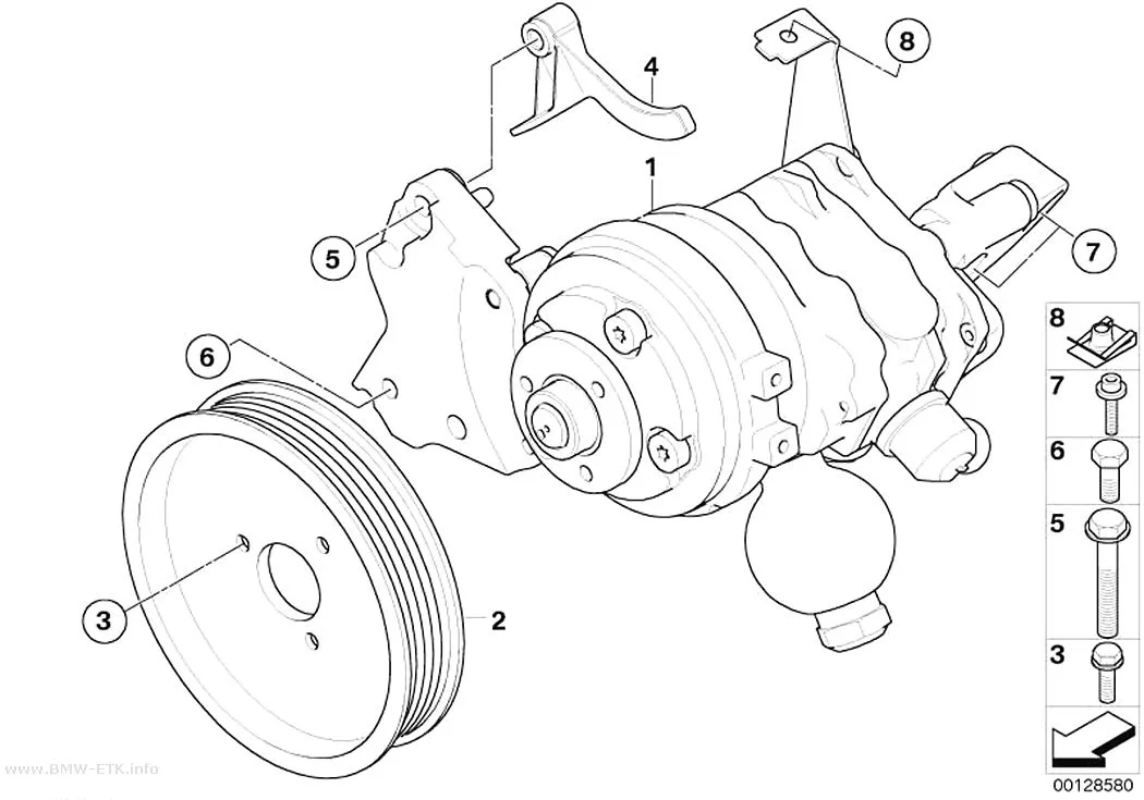 Šema: Pumpa servo upravljača / Dynamic Drive