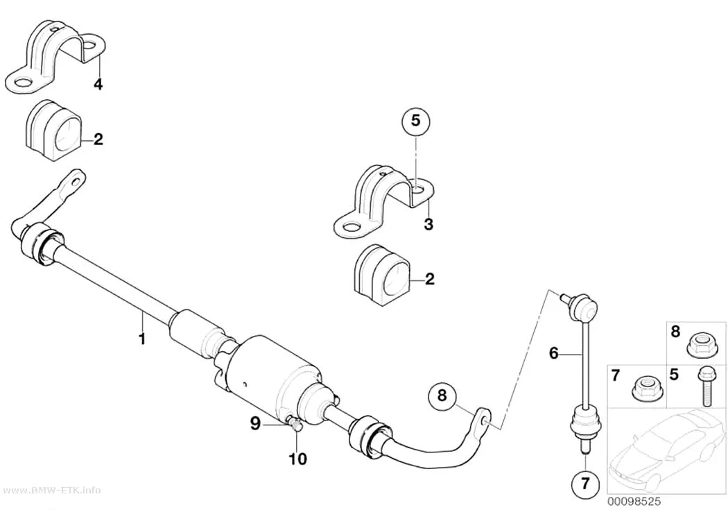 Šema: Zadnja stabilizatorska šipka / Dynamic Drive