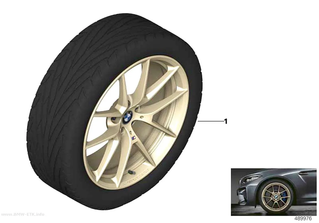 Šema: BMW aluminijumska felna M Performance Y-krakovi 763M - 20"