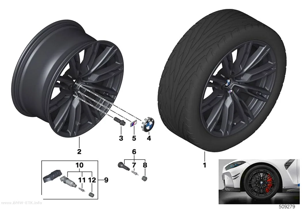 Šema: BMW aluminijumska felna 829M - 19"