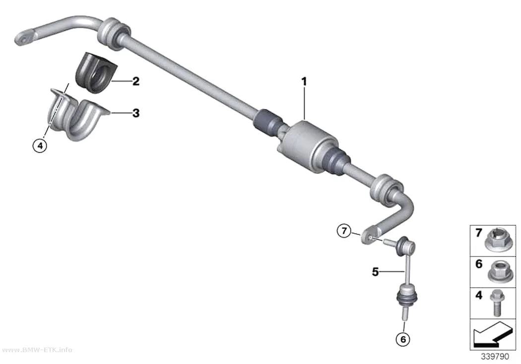 Šema: Zadnja stabilizatorska šipka / Dynamic Drive