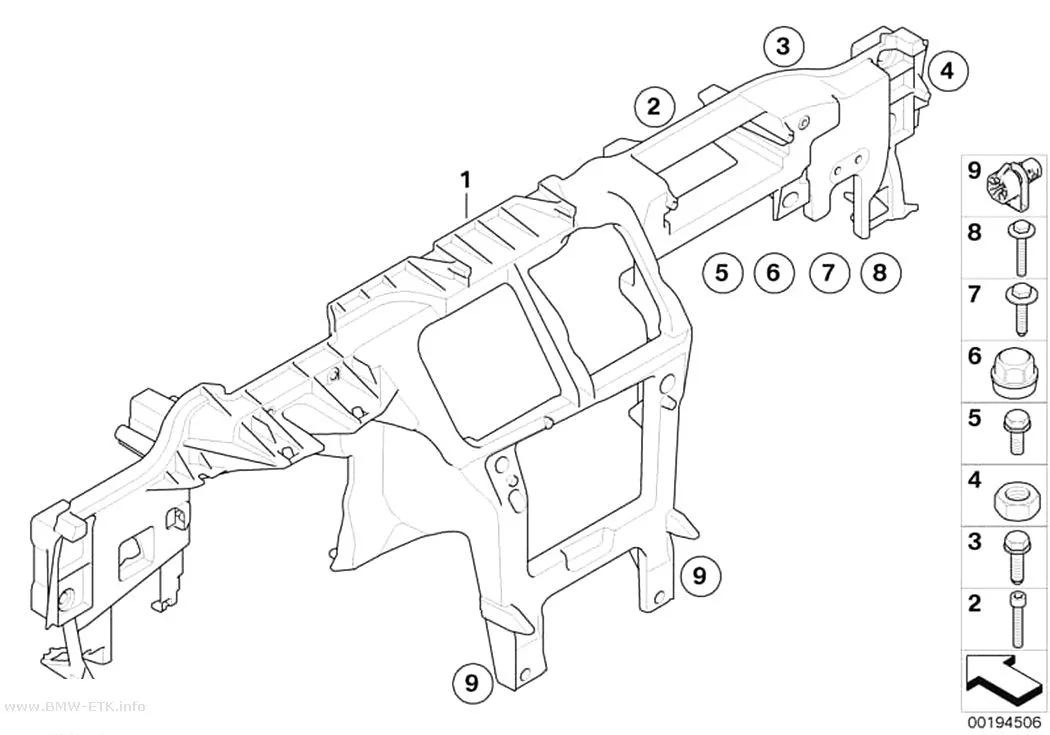 Šema: Nosač instrument table