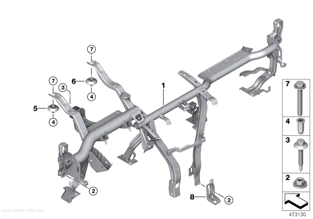 Šema: Nosač instrument table