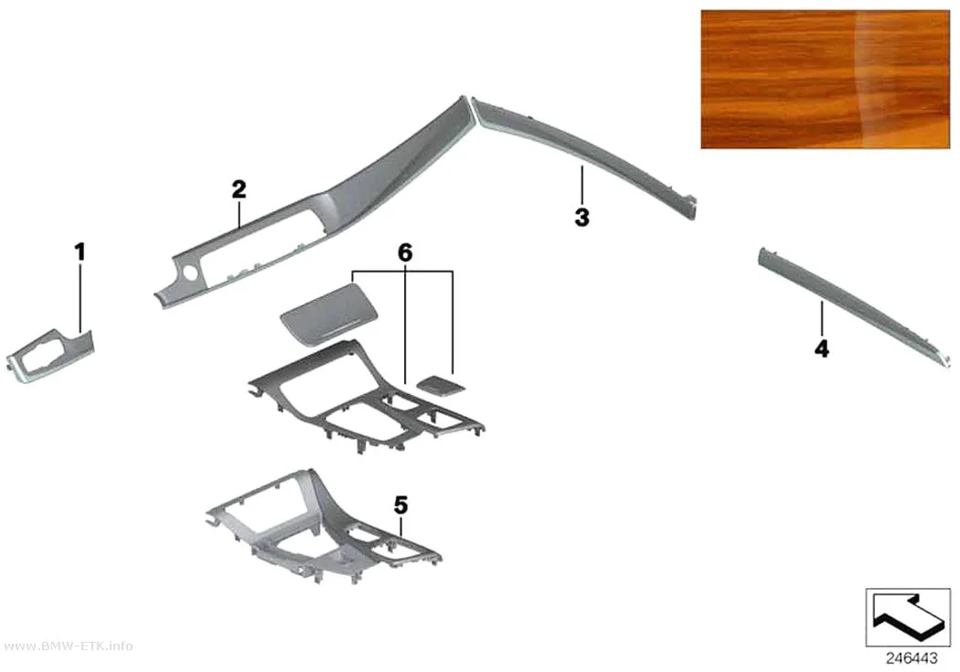 Šema: Individualno drvo „Satin walnut honigbraun“