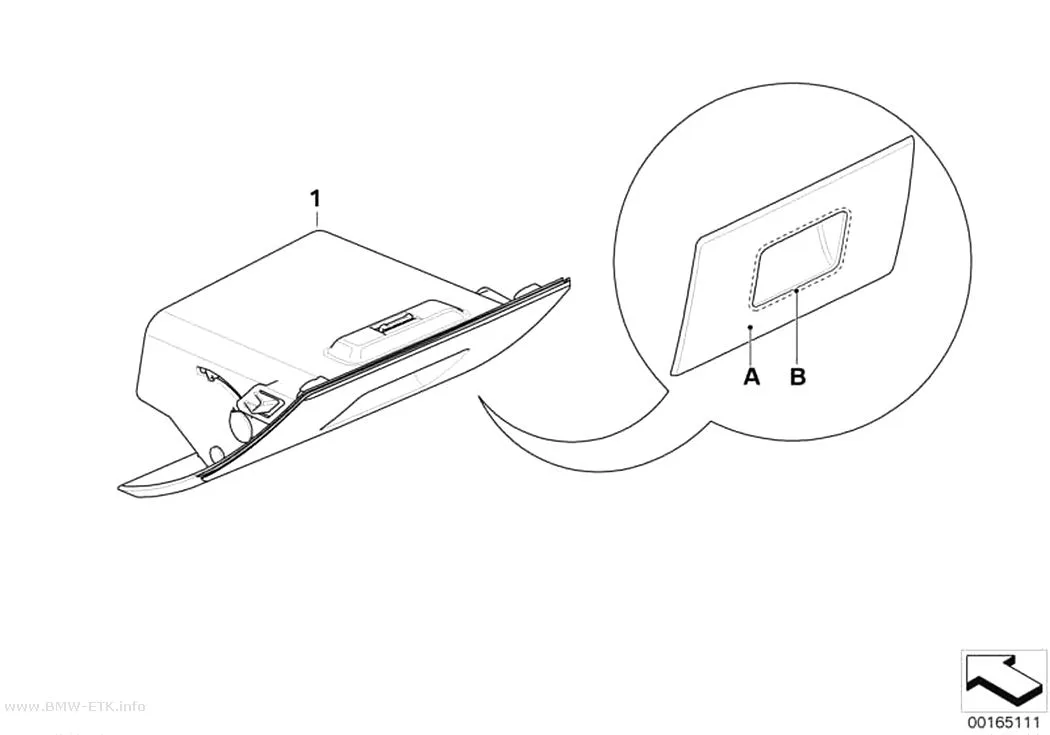 Šema: Individualni preklopni pretinac instrument table