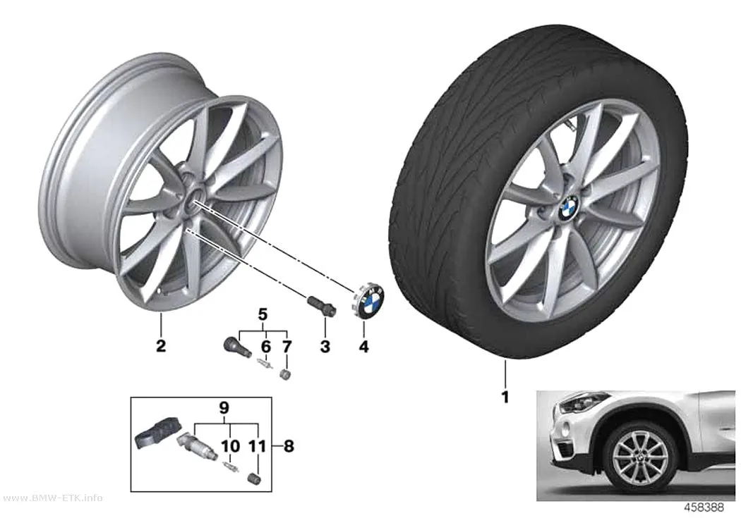 Šema: BMW aluminijumska felna V-krakovi 683 - 17"