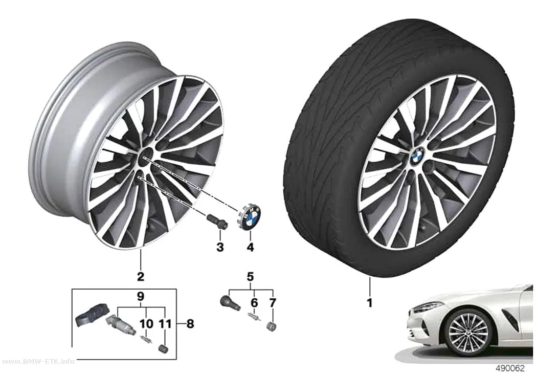Šema: BMW aluminijumska felna W-krakovi 731 - 19"