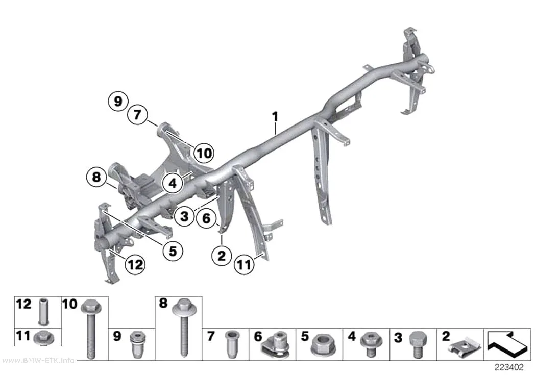 Šema: Nosač instrument table