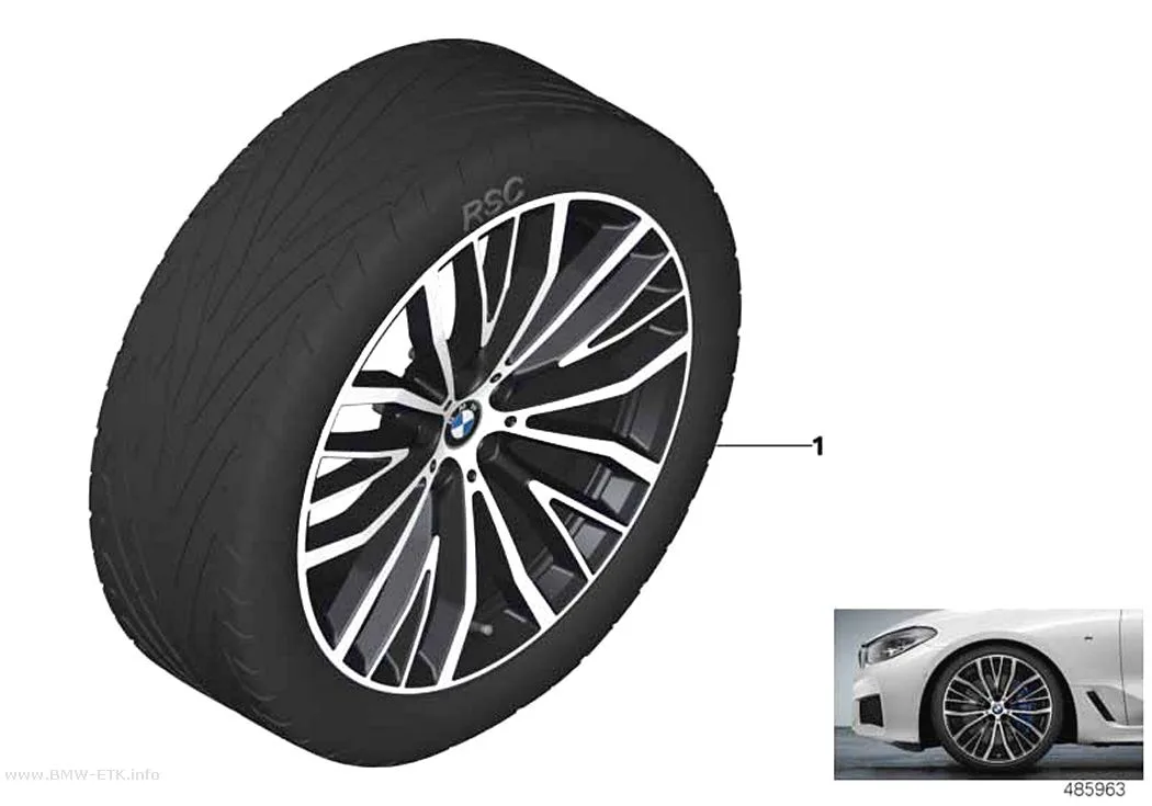 Šema: BMW aluminijumska felna V-krakovi 687 - 21"