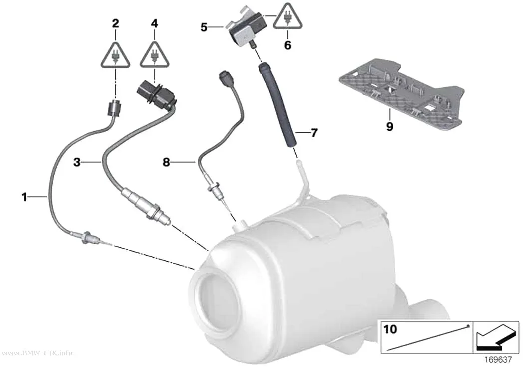 Šema: Senzor filtera čestica dizela / delovi za pričvršćivanje