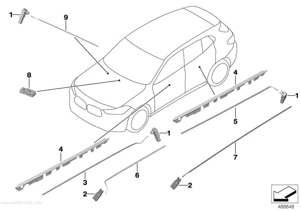 Šema: LED modul / optičko vlakno