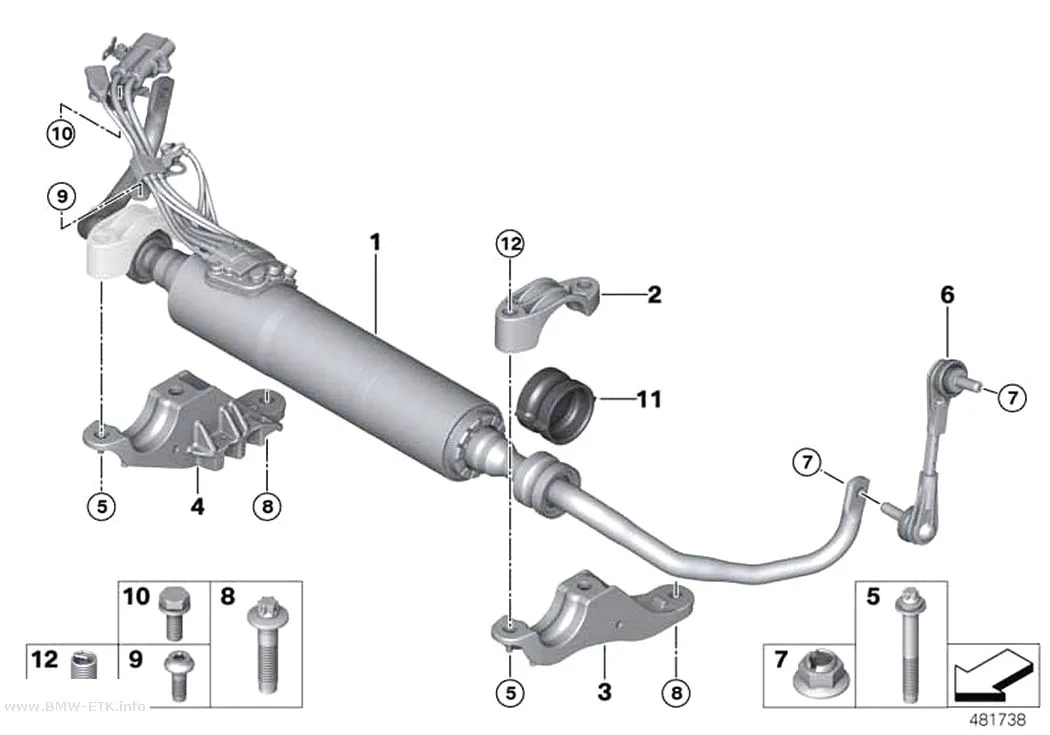 Šema: Prednji stabilizator / Dynamic Drive, pogon na sva četiri točka