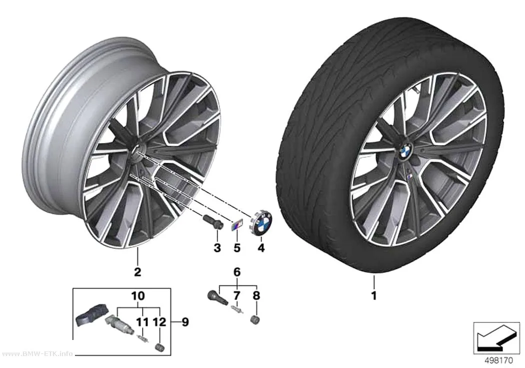 Šema: BMW laka aluminijumska felna zvezdasti krakovi 817M - 20"