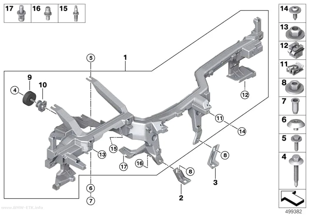 Šema: Nosač instrument table