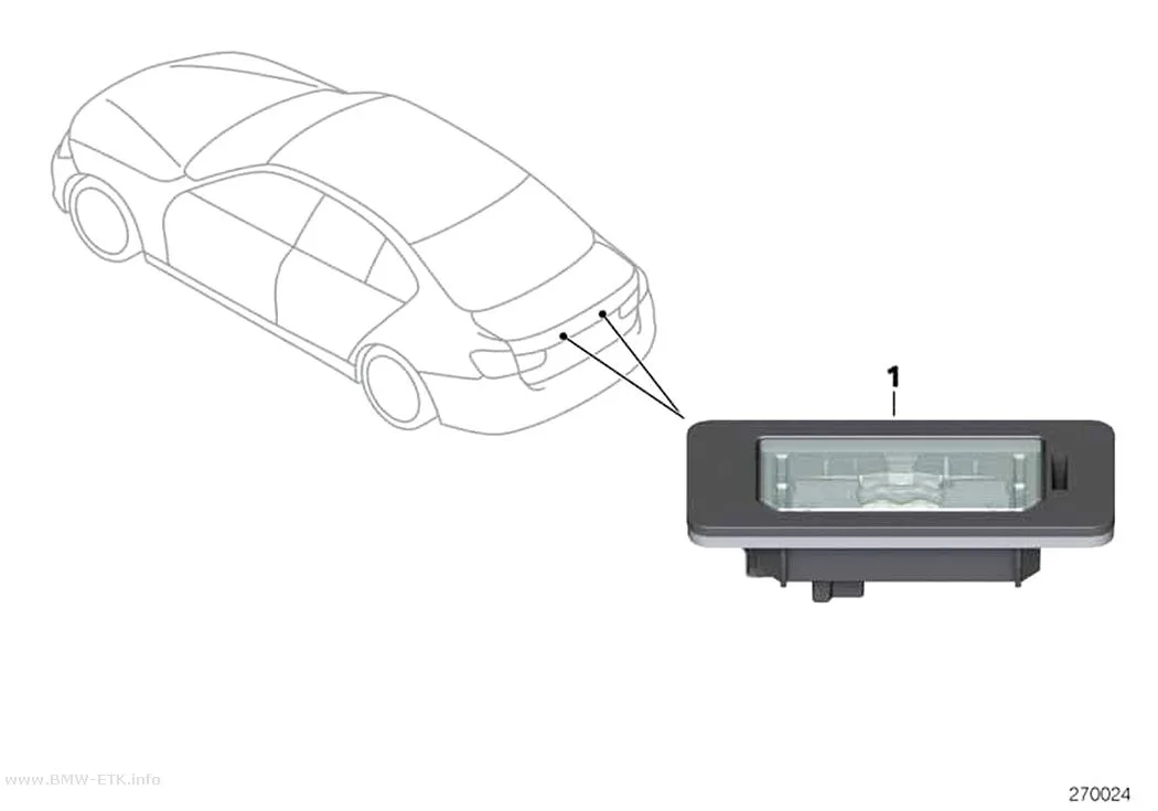 Šema: LED svetlo registarske tablice