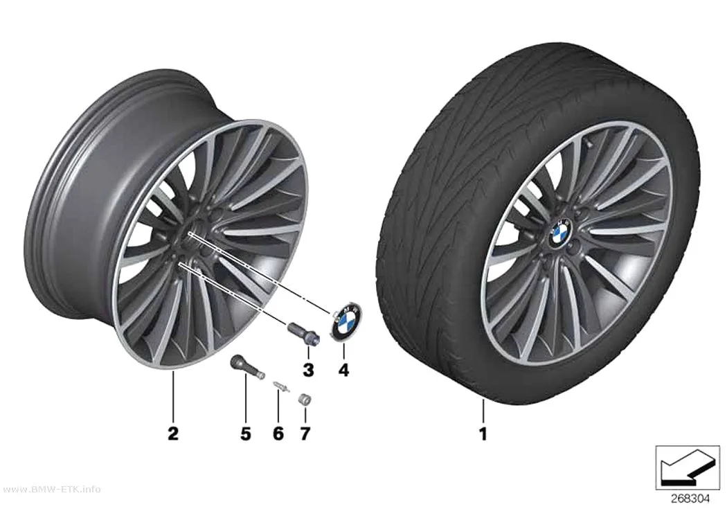 Šema: BMW aluminijumska felna W-krak 423 - 19"