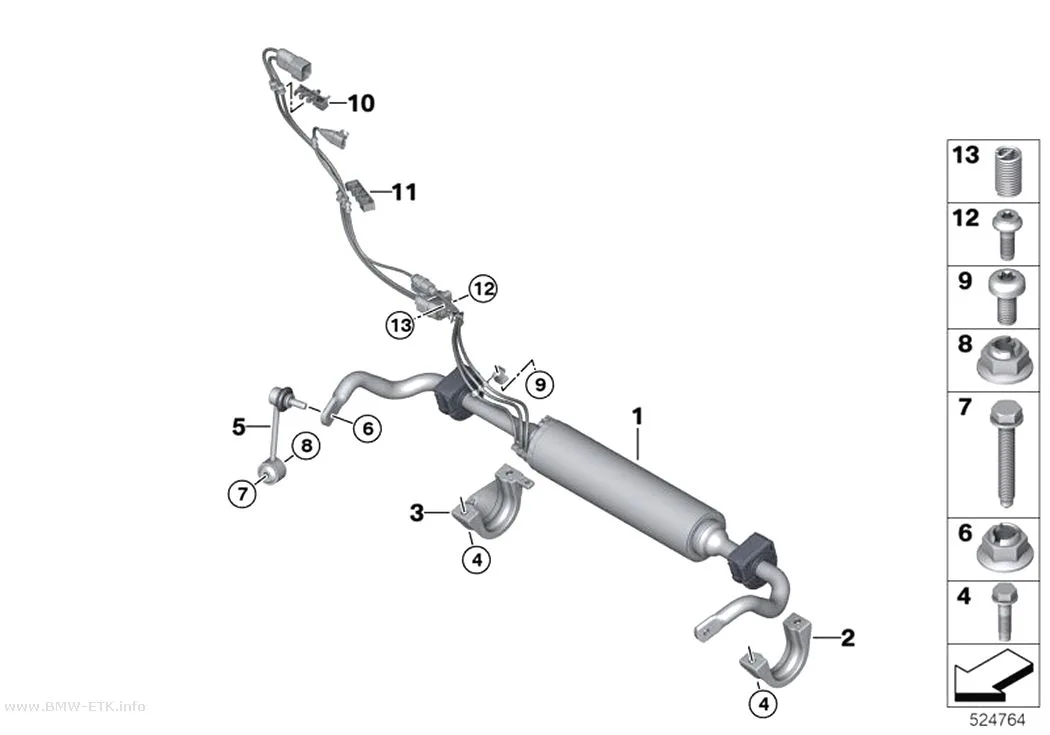 Šema: Zadnja stabilizatorska šipka / Dynamic Drive
