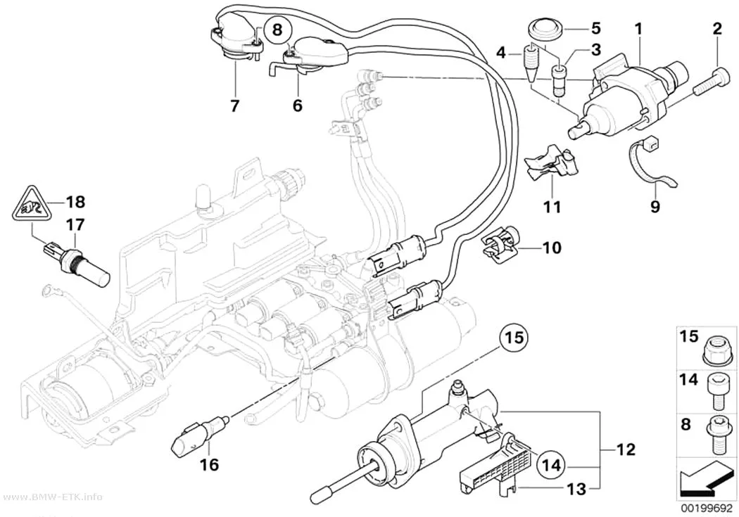 Šema: Aktuator / senzori GS6S37BZ (SMG)